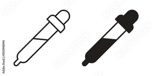 Dropper icon logo concept on white background. Suitable for use on web apps