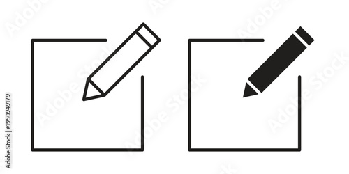 Edit button icon logo concept on white background. Suitable for use on web apps