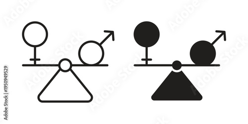 Equality icon logo concept on white background. Suitable for use on web apps