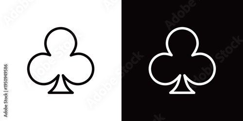 トランプのクラブマークのアイコン