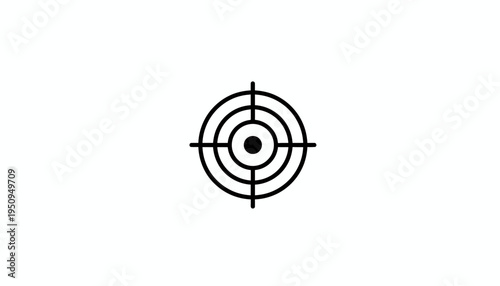 Target Icon, Aiming Symbol, Focus and Precision Concept, Simple Graphic Design