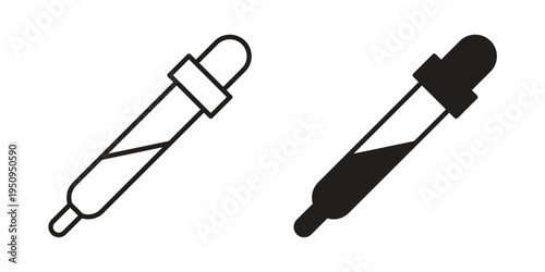 Eye dropper icon logo concept on white background. Suitable for use on web apps