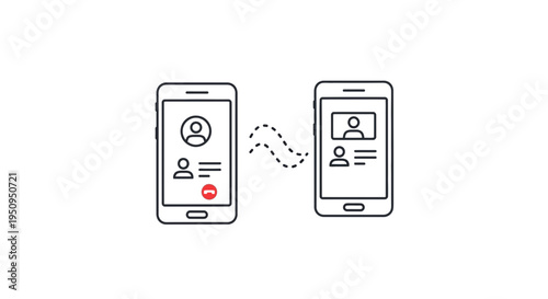 Smartphone Call Transfer Concept: Connecting Devices for Communication and Data Exchange