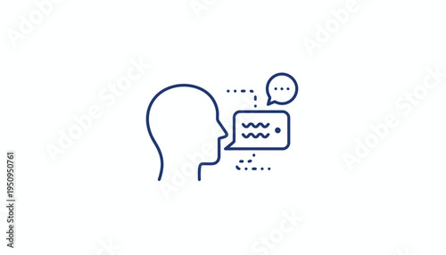 Speech bubble icon representing communication, conversation, and dialogue