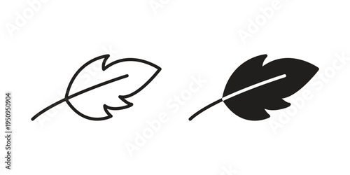 Feather icon logo concept on white background. Suitable for use on web apps