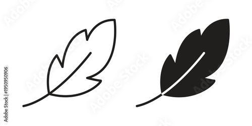 Feather icon logo concept on white background. Suitable for use on web apps