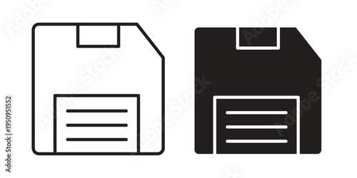 Floppy disk icon logo concept on white background. Suitable for use on web apps