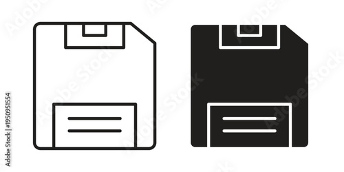 Floppy disk icon logo concept on white background. Suitable for use on web apps