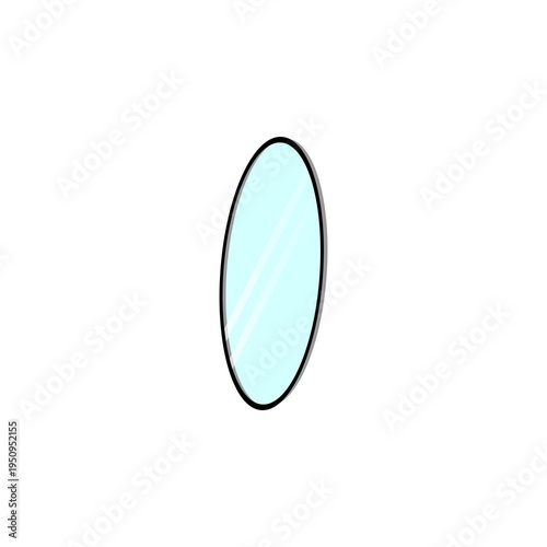 Elegant Oval Isometric Mirror for Makeup and Interior Design