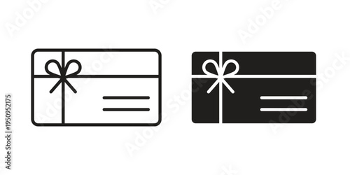 Gift card icon logo concept on white background. Suitable for use on web apps
