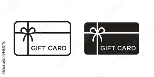 Gift card icon logo concept on white background. Suitable for use on web apps