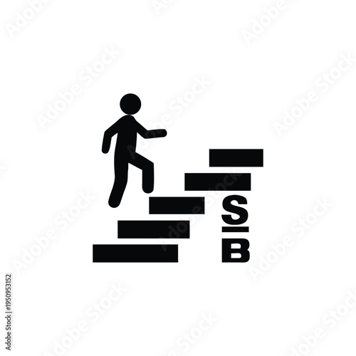 Stairway To Success Icon Vector