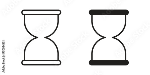 Hourglass icon logo concept on white background. Suitable for use on web apps