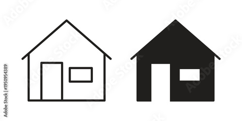 House icon logo concept on white background. Suitable for use on web apps