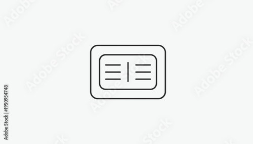 SIM Card Icon Outline, Microchip Technology, Mobile Communication Symbol