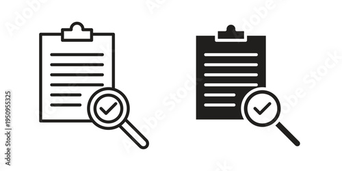 Inspection icon logo concept on white background. Suitable for use on web apps