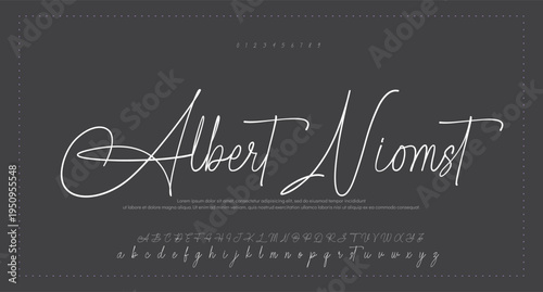 
Signature script lettering font 