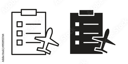 Itinerary icon logo concept on white background. Suitable for use on web apps