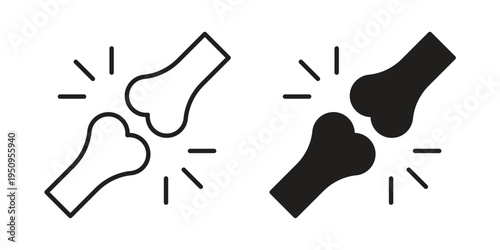 Joint icon logo concept on white background. Suitable for use on web apps