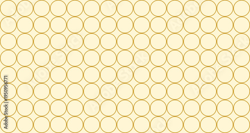 Abstract minimal modern yellow circular line art pattern vector background