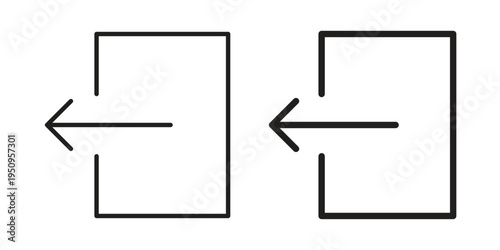 Log out icon logo concept on white background. Suitable for use on web apps