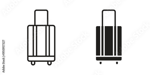 Luggage icon logo concept on white background. Suitable for use on web apps