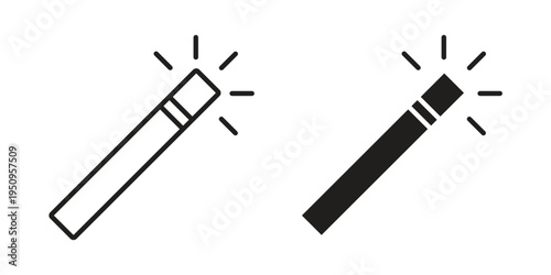 Magic wand icon logo concept on white background. Suitable for use on web apps