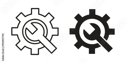 Maintenance icon logo concept on white background. Suitable for use on web apps