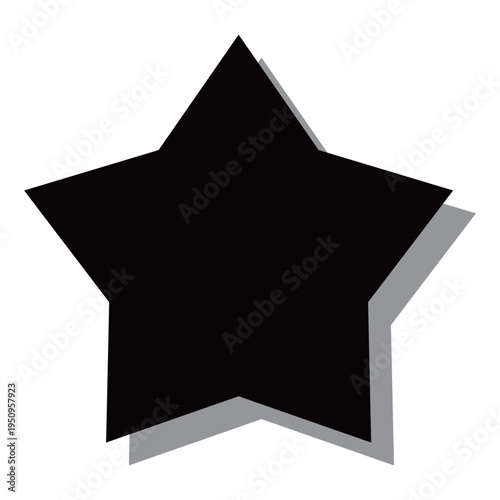 	ドロップシャドウ付きの星形フレーム