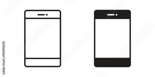 Mobile icon logo concept on white background. Suitable for use on web apps