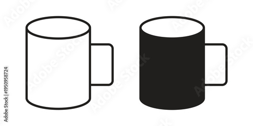 Mug icon logo concept on white background. Suitable for use on web apps