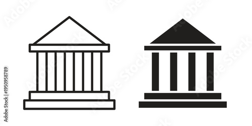 Museum icon logo concept on white background. Suitable for use on web apps