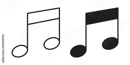 Music icon logo concept on white background. Suitable for use on web apps