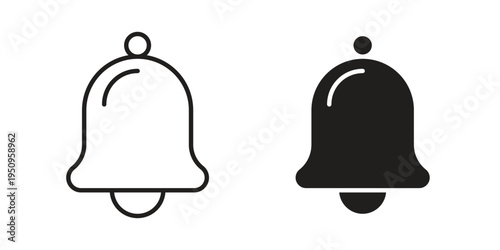 Notification icon logo concept on white background. Suitable for use on web apps