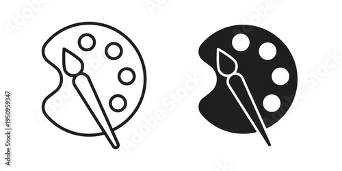 Paint icon logo concept on white background. Suitable for use on web apps