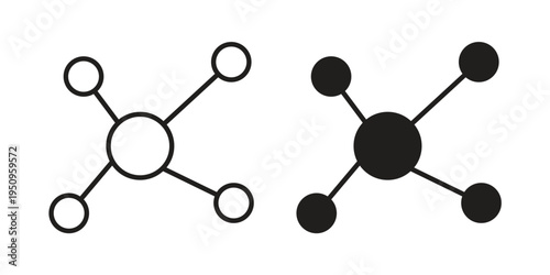 Particle icon logo concept on white background. Suitable for use on web apps