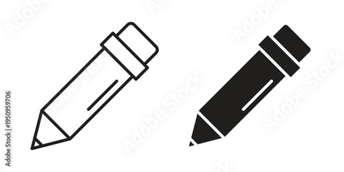 Pencil icon logo concept on white background. Suitable for use on web apps