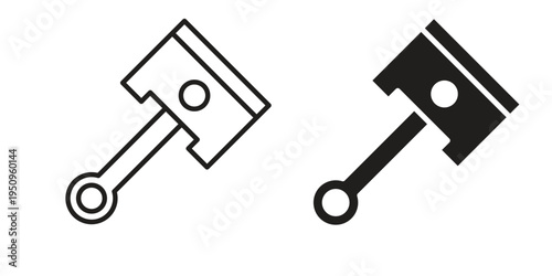 Piston icon logo concept on white background. Suitable for use on web apps
