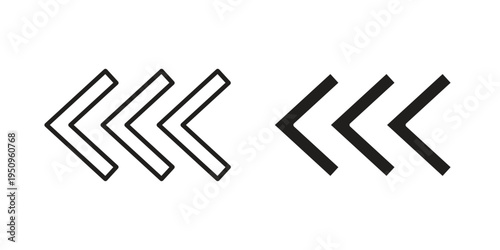 Previous arrow icon logo concept on white background. Suitable for use on web apps
