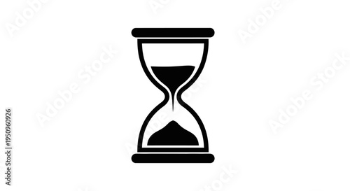 Hourglass timer with flowing sand.