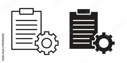 Project management icon logo concept on white background. Suitable for use on web apps