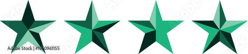 emerald luxury four star rating icon