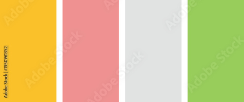 Set of 4 colorful vertical bar vectors
