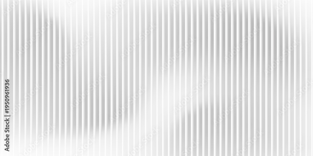 Obraz premium Glass background with silver ribbed effect and abstract 3D line pattern. Modern gray panel design for wall or window, adding light reflection and stylish texture to architecture.