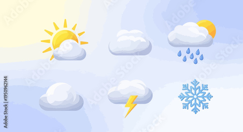 Weather forecast icons on screen.