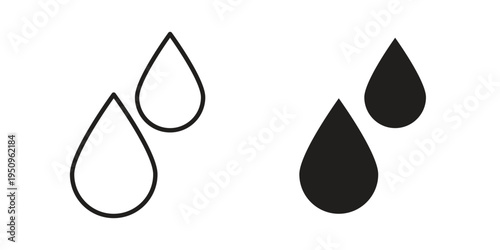 Raindrops icon logo concept on white background. Suitable for use on web apps