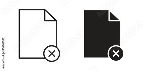Remove file icon logo concept on white background. Suitable for use on web apps