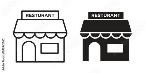Restaurant icon logo concept on white background. Suitable for use on web apps