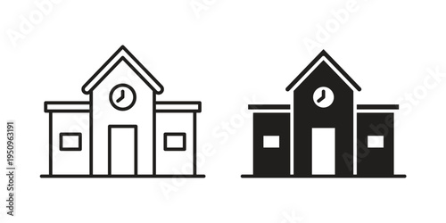 school icon logo concept on white background. Suitable for use on web apps