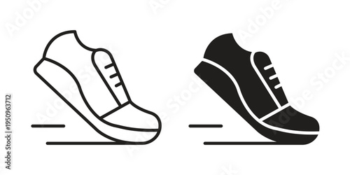 Shoes icon logo concept on white background. Suitable for use on web apps